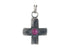 Sterling Silver Ruby Handcrafted Artisan Cross Pendant, (SP-5844)